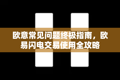 欧意常见问题终极指南，欧易闪电交易使用全攻略